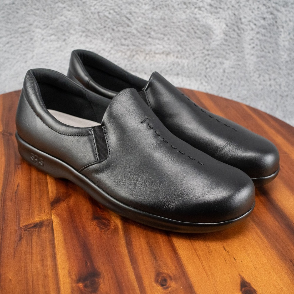 SAS TRIPAD Viva Slip On Comfort Shoe Women Size 10 M Black Leather